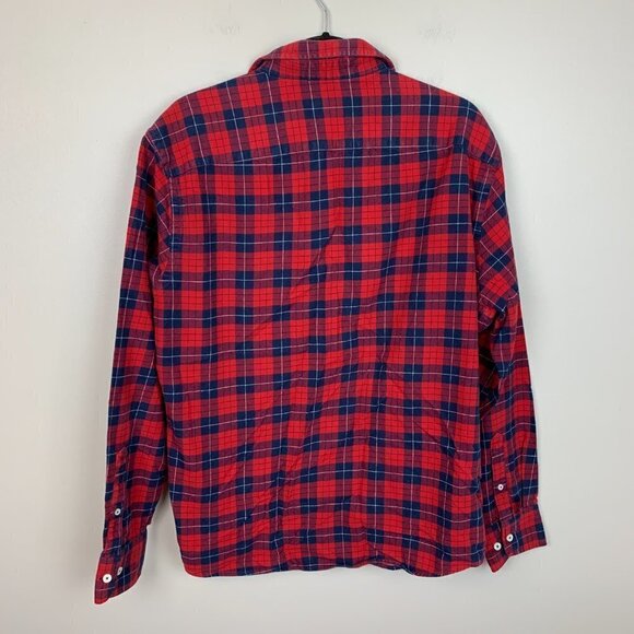 Untuckit Daumus Red & Blue Flannel Long Sleeve Button Down Shirt XL - Picture 7 of 8
